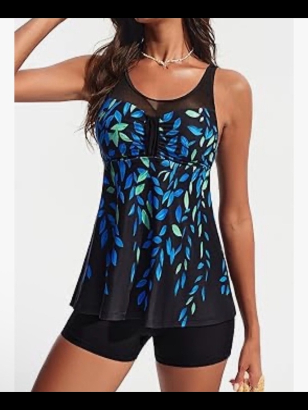 Women’s 2XL Tankini Top And Swim Shorts NWT